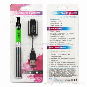 eGo T2 Electronic Cigarette Starter Kit, Comes in Blister Packaging with CE/RoHS/FCC/FDA Marks